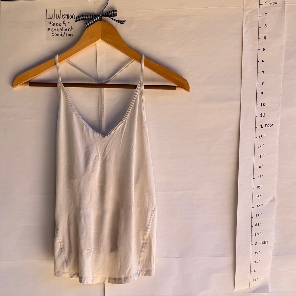 lululemon Cream tank with back tie